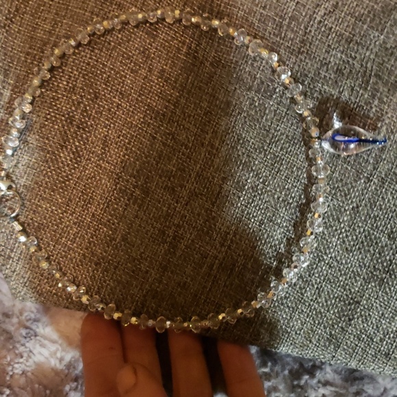 Evil eye choker / natural quartz 925 handmade - Picture 5 of 7